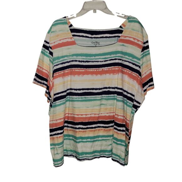 Carol BAY Multicolor Striped Women's Top SIZE 3X - Picture 1 of 3